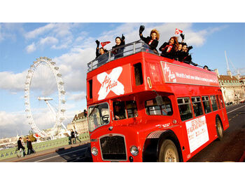 Double-decker bus BRITISH BUS Tourist City Sightseeing open top traditional & modern London bu: picture 1