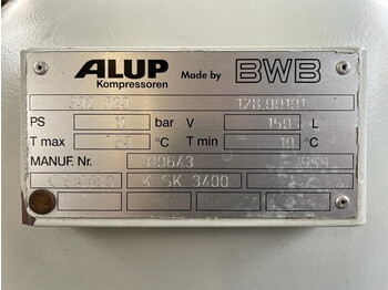 Air compressor Alup 2.2 kW 240 L / min 10 Bar Elektrische Zuigercompressor op ketel: picture 5