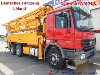 Mercedes-Benz 2636 6x4 Schwing KVM 34m Deutsches Fahrzeug 1.Hd - Concrete pump truck