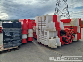 Construction equipment Bundle of Water Filled Barriers (8 of) Bundle of Plastic Safety Barriers (1 of)