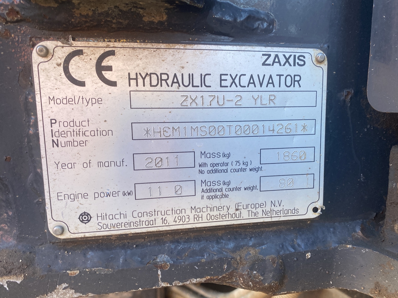 Mini excavator HITACHI ZX17U-2: picture 15