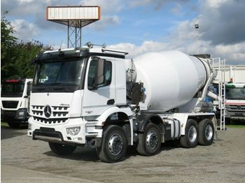 Concrete mixer truck Mercedes-Benz Arocs 3240 B 8x4 Betonmischer 9m³ Stetter AM 9 F: picture 1
