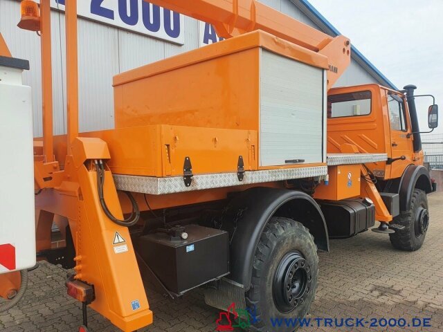 Truck mounted aerial platform Unimog U 1850 L 4x4 Ruthmann Steiger 17m seitl.12m 1.Hd: picture 10