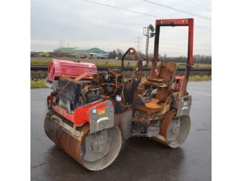  Hamm Double Drum Vibrating Roller c/w Roll Bar (Fire Damaged) - 114942 - Vibratory plate