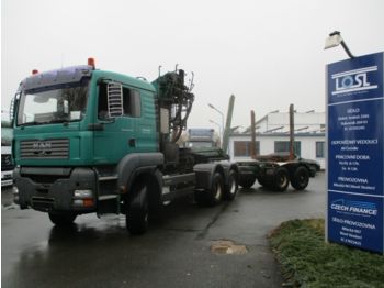 MAN TGA33.430 6x6 EURO 3 + Lemex  - Forestry trailer