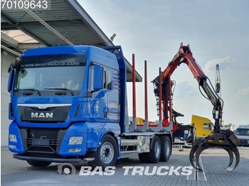 MAN TGX 33.480 XLX 6X4 Intarder Euro 6 German-Truck Palfinger Epsilon M20Z - Forestry trailer