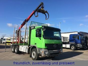 Mercedes-Benz * ACTROS 2655 * PALFINGER KRAN *  - Forestry trailer