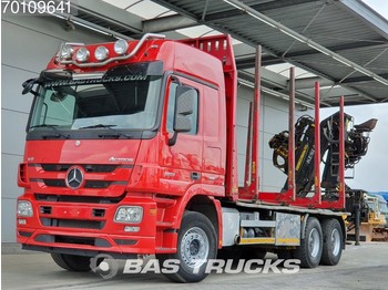 Mercedes-Benz Actros 2651 L 6X4 V8 Crane Kran Euro 5 Kesla 2112Z Retarder Big-Axle - Forestry trailer