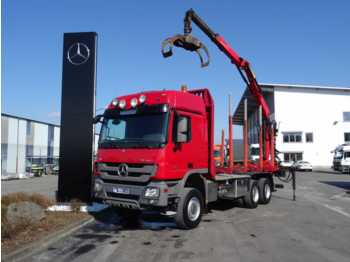 Mercedes-Benz Actros 3355 AK 6x6 V8 Holztransporter/Kurzholz  - Forestry trailer
