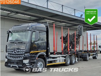 Mercedes-Benz Arocs 2651 L 6X4 German-truck Retarder Euro 6 Hiab F140ZT 95 - Forestry trailer