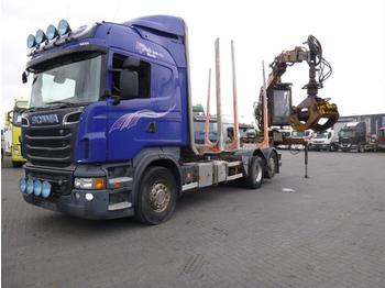 Scania R730 6X2 TIMBER TRUCK WITH CRANE RETARDER EURO 5  - Forestry trailer