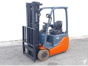 Electric forklift Toyota 8 FBET 15 batteria 2017 - 90%: picture 1