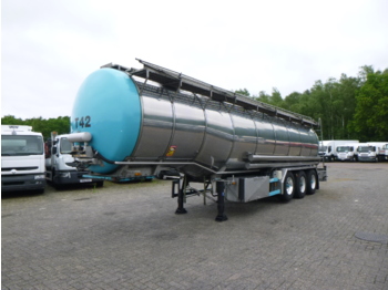 Tank semi-trailer for transportation of food Burg Food tank inox 32.5 m3 / 3 comp + pump: picture 1