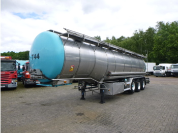 Tank semi-trailer for transportation of food Burg Food tank inox 32.6 m3 / 3 comp + pump: picture 1