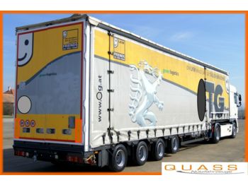 Meusburger MPG-4/SEMI/Plane/Radmulde/Lenkachsen/verbreiterb  - Curtainsider semi-trailer