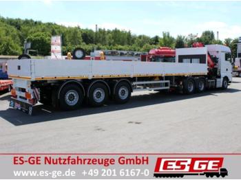 ES-GE 3-Achs-Sattelauflieger - Bordwände - Heckauszug  - Dropside/ Flatbed semi-trailer