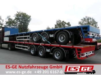 ES-GE 3-Achs-Sattelauflieger - teleskopierbar - Dropside/ Flatbed semi-trailer