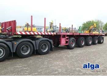 ES-GE Plattform, -Achser, 75to., Liftachse, Gelenkt  - Dropside/ Flatbed semi-trailer