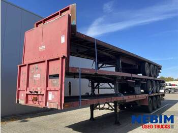 Flandria OPL 3 39 T - Drum brakes - € 10.800,- Complete stack of 3 trailers  - Dropside/ Flatbed semi-trailer