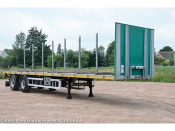 Müller-Mitteltal SAL 2-ACHS PLATEAU MIT STECKRUNGEN NL26to  - Dropside/ Flatbed semi-trailer
