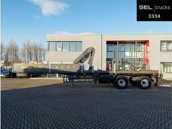 Schmidt Schütte / Stahl / Lenkachse / Ausschub  von 1,5m  - Dropside/ Flatbed semi-trailer