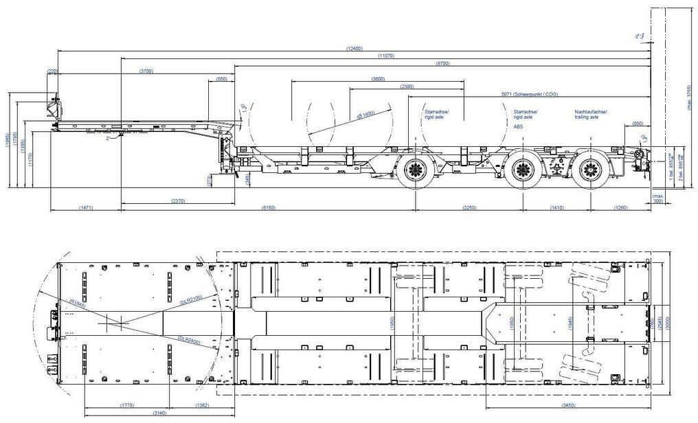 New Low loader semi-trailer Goldhofer 3-Achs-Semi Stepstar m. Radmulden u. hydr Rampen: picture 12