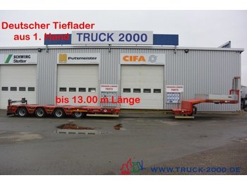 Low loader semi-trailer for transportation of heavy machinery Goldhofer STZ-L 4-34 Länge bis 13m Twist Lock Lift Lenk: picture 1