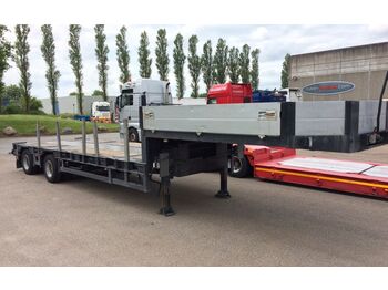 Low loader semi-trailer Goldhofer tieflader for SZM mit kran: picture 1