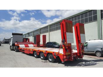 New Low loader semi-trailer for transportation of heavy machinery LIDER 2024  READY IN STOCK 50 TONS CAPACITY LOWBED: picture 3
