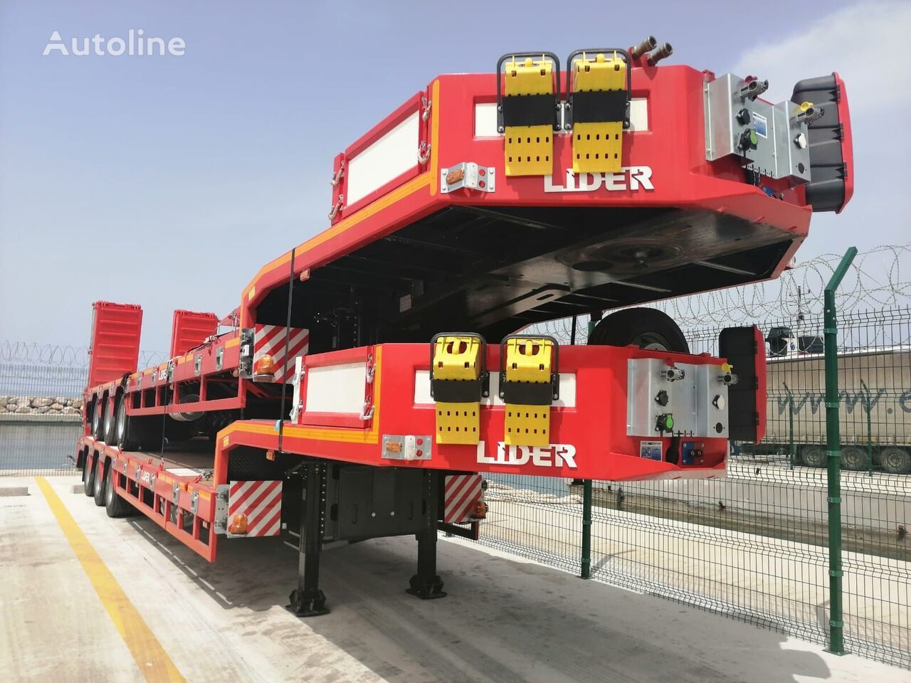 New Low loader semi-trailer for transportation of heavy machinery LIDER 2024  READY IN STOCK 50 TONS CAPACITY LOWBED: picture 20