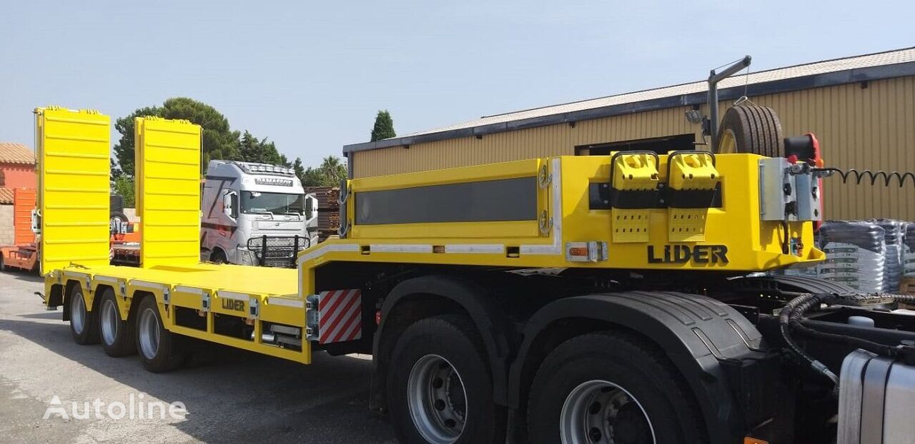 New Low loader semi-trailer for transportation of heavy machinery LIDER 2024  READY IN STOCK 50 TONS CAPACITY LOWBED: picture 6