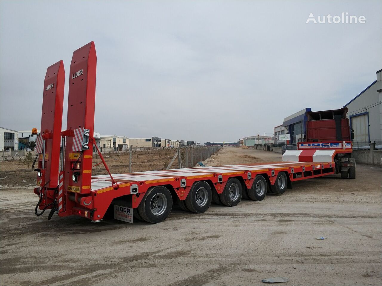 New Low loader semi-trailer for transportation of heavy machinery LIDER 2024  READY IN STOCK 50 TONS CAPACITY LOWBED: picture 12