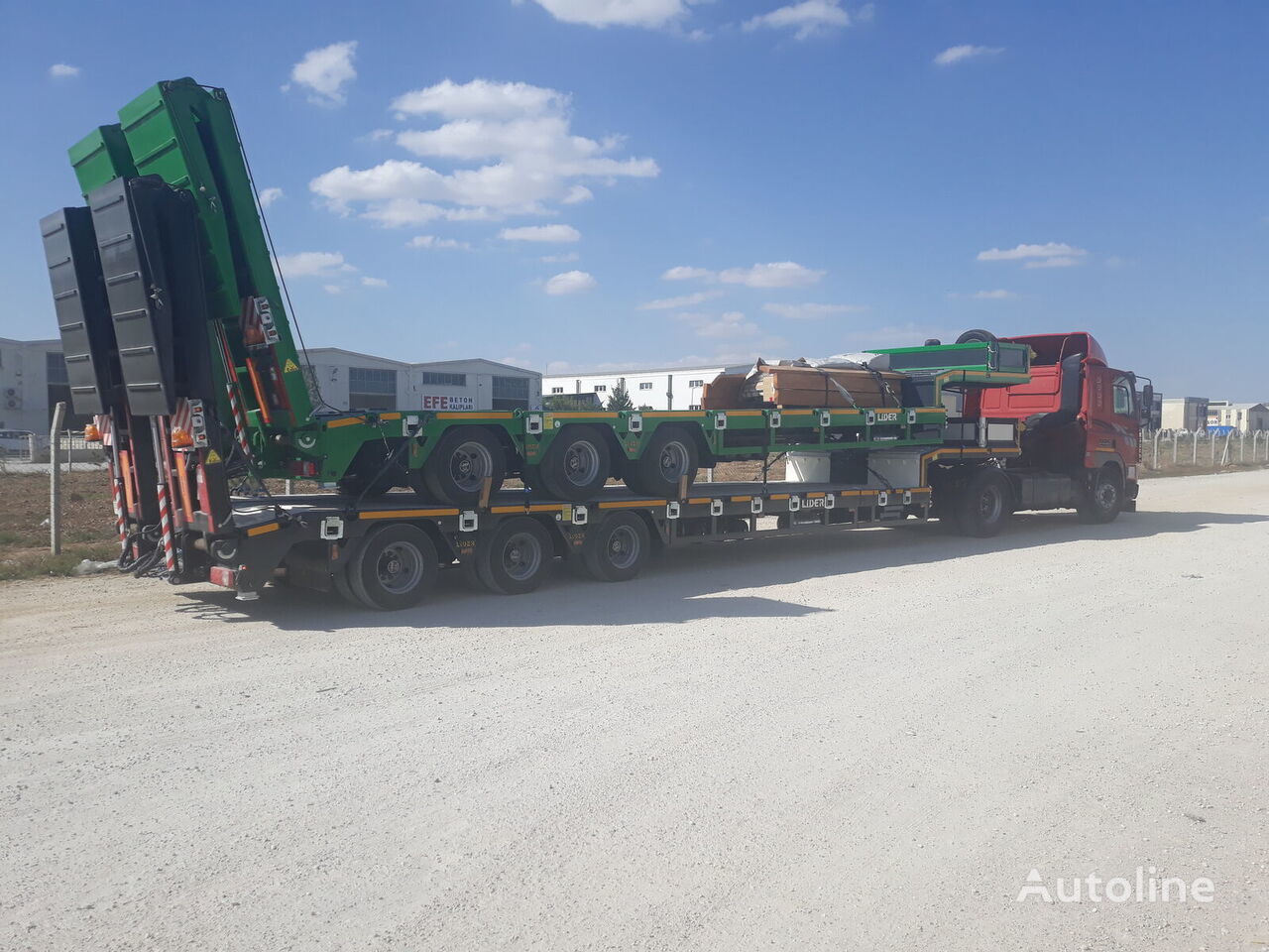New Low loader semi-trailer for transportation of heavy machinery LIDER 2024  READY IN STOCK 50 TONS CAPACITY LOWBED: picture 8