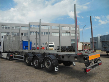 ZASŁAW D-651A, 2 LIFT ACHSE, 6 RUNGENPAARE, SAF  - Logging semi-trailer