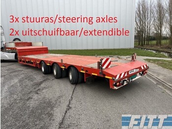 ES-GE 3 ass semi, 3x hydr gestuurde assen, 2x uitschuifbaar tot 25,40 mtr - Low loader semi-trailer