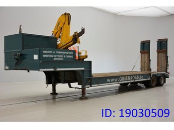 GHEYSEN & VERPOORT Low bed trailer + crane - Low loader semi-trailer