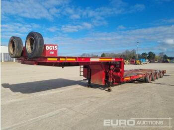  King 4 Axle Step Frame Extendable Low Loader Trailer, Rear Steer Axles - Low loader semi-trailer