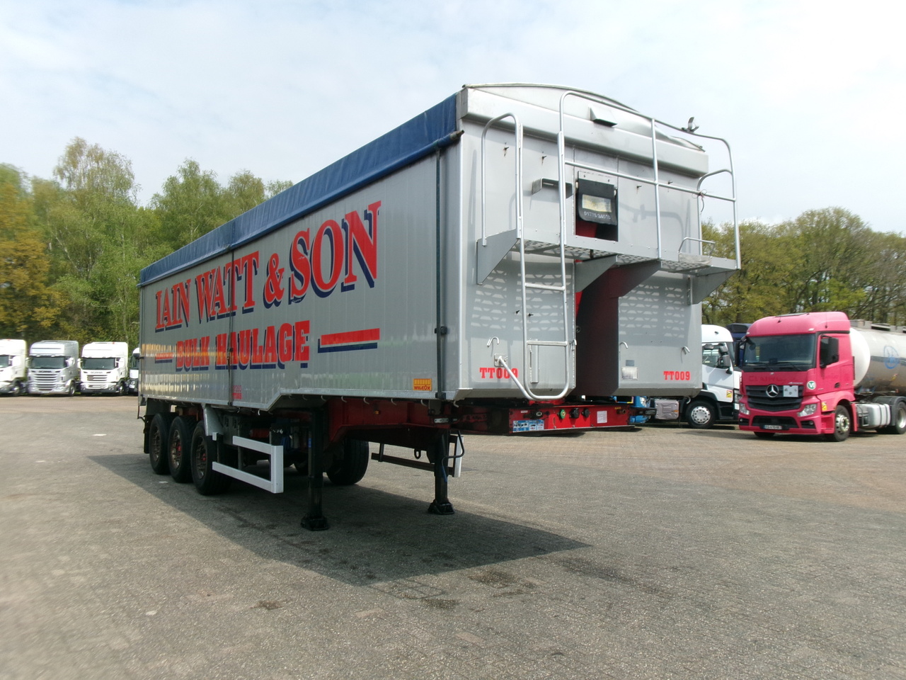 Tipper semi-trailer Montracon Tipper trailer alu 55 m3 + tarpaulin: picture 2