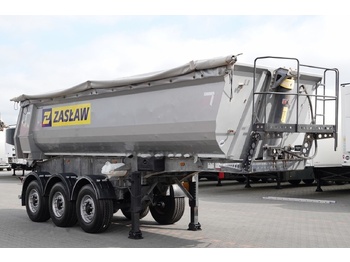 Zasław WYWROTKA 27 m3 / STALOWA / HP / RYNNA / OPONY 100% / 2017 YEAR / - Tipper semi-trailer