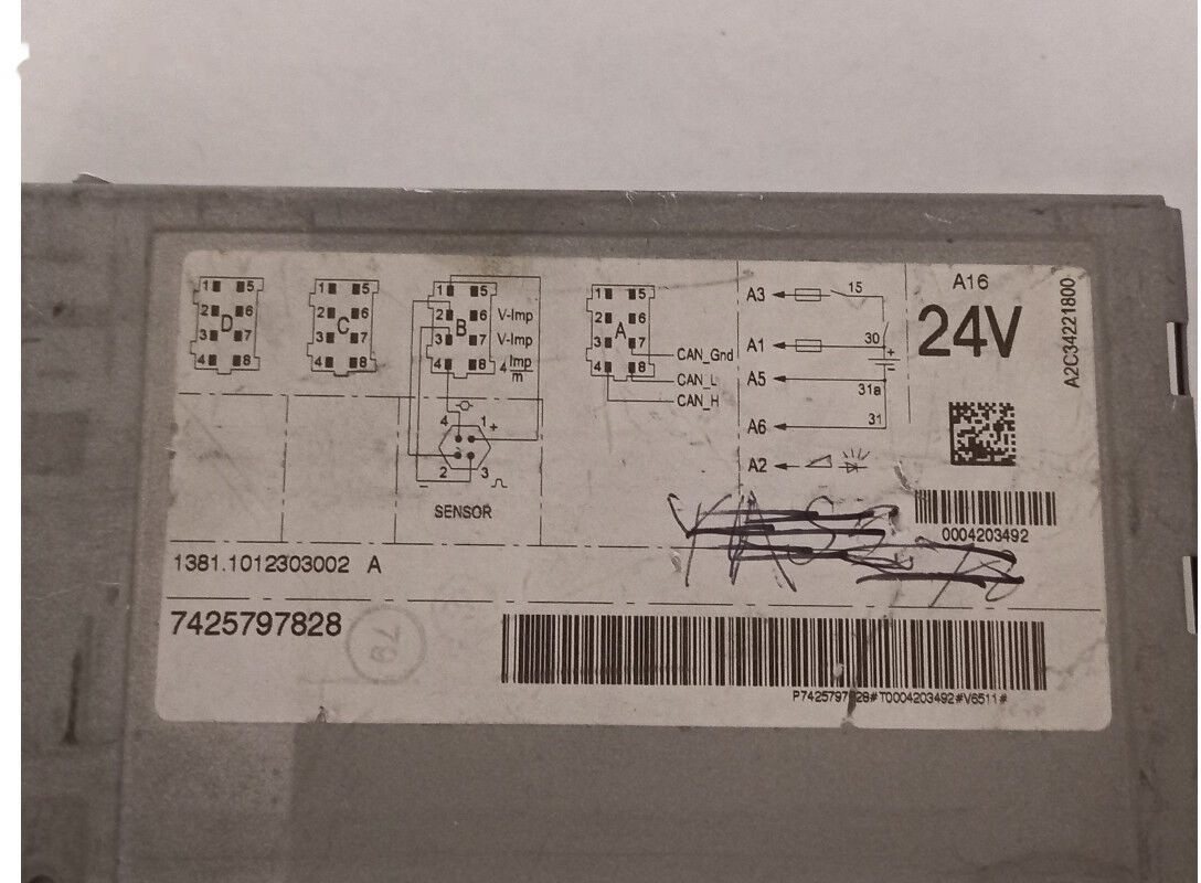 Tachograph for Truck DTCO 1381.1012303002 ver2.2a, 2016 Volvo 7425797828: picture 2