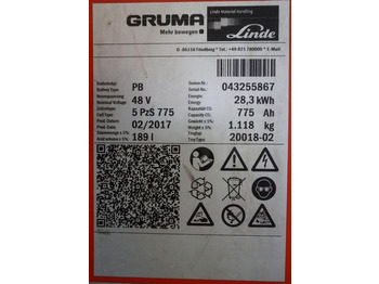 Battery GRUMA 48 Volt 5 PzS 775 Ah: picture 5