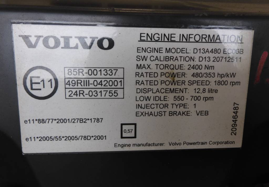 Engine for Truck Motor D13A Volvo FM: picture 3