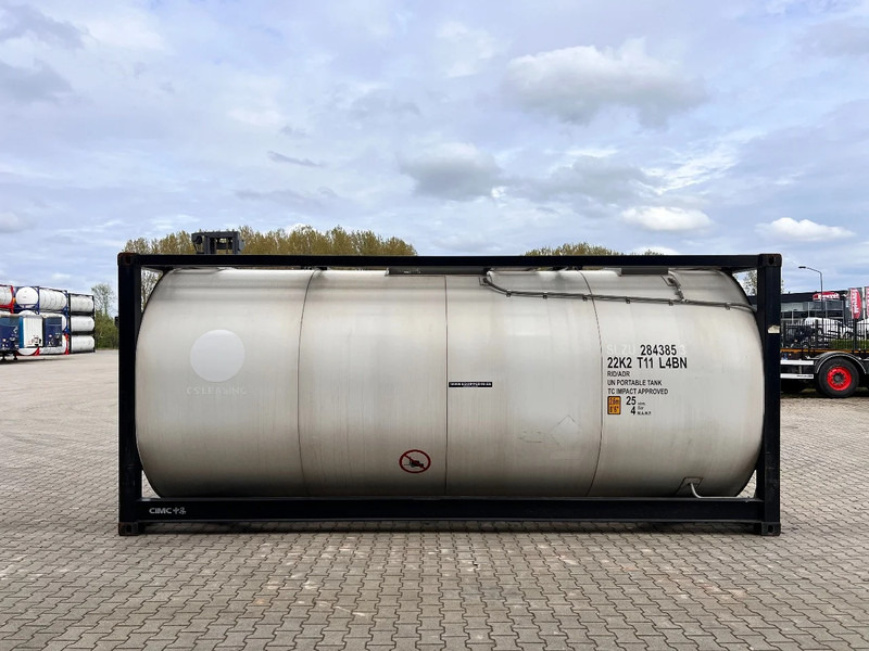 New Storage tank CIMC tankcontainers TOP: ONE WAY/NEW 20FT ISO tankcontainer, 25.000L/1-comp., L4BN, UN Portable, T11, steam heating, bottom discharge, more availabl: picture 18