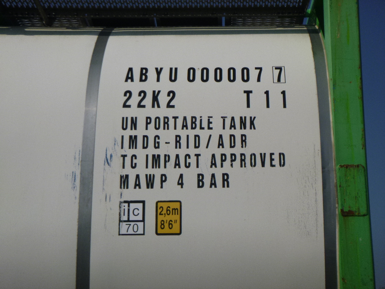 Tank container, Semi-trailer Danteco Food tank container inox 20 ft / 25 m3 / 1 comp: picture 6