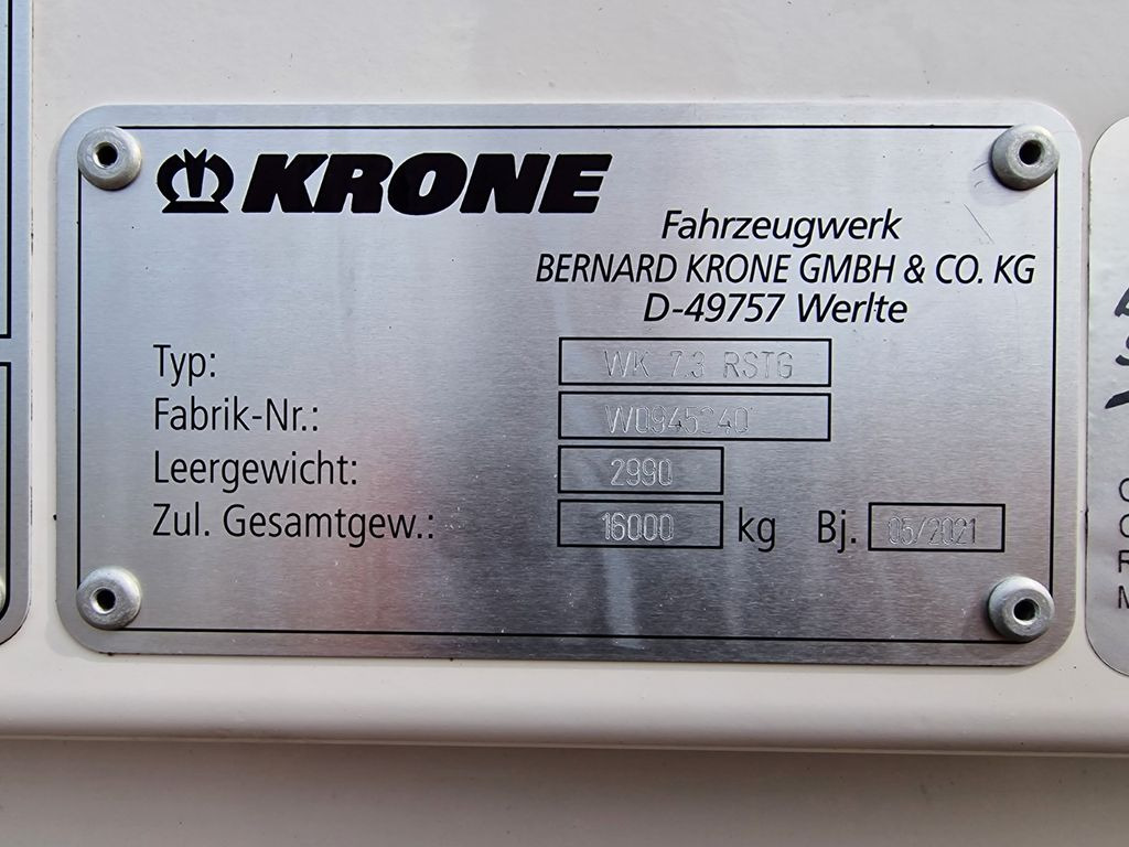 Swap body - box Krone WK 7,3 RSTG / Rolltor / Textil: picture 17