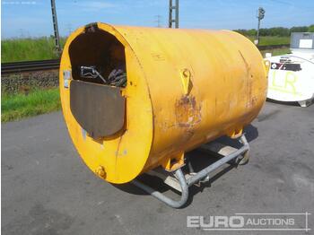  2000 Litre Static Bunded Fuel Bowser, 12V Pump - storage tank