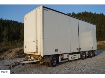  Ekeri 3 aks box trailer with side opening on both sides. 21 pallets - Closed box trailer