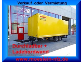Möslein Tandemkoffer, Ladebordwand 1,5t und Durchladbar  - Closed box trailer