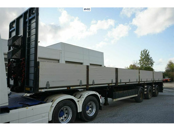 HRD Rettsemi with Tridec steering and 7,5 m extension. - Curtainsider trailer