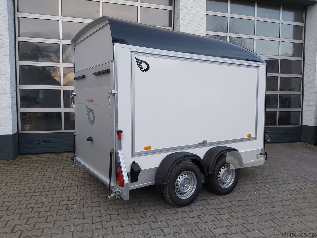 New Closed box trailer Debon C500 Kofferanhänger schwarz Seitenklappe Heckrampe Seitentür: picture 6